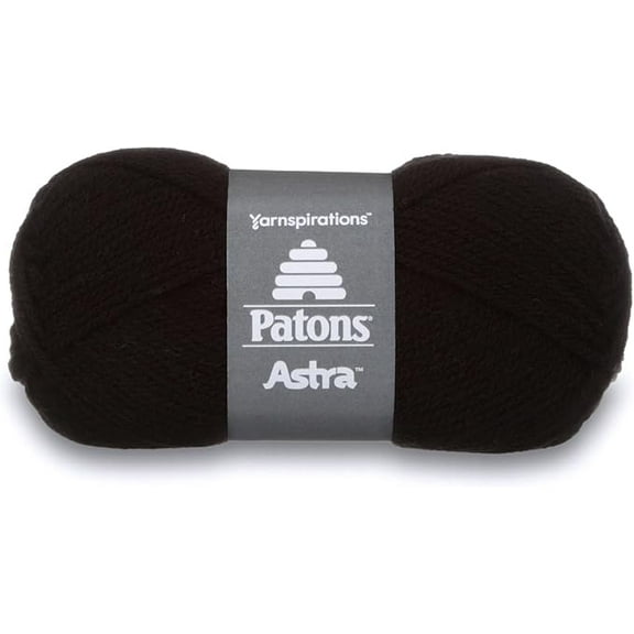 Patons Astra Yarn, 1.75 oz, Black