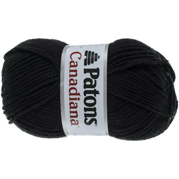 Patons Canadiana Yarn Solids Black 1 pack of 1 Skein
