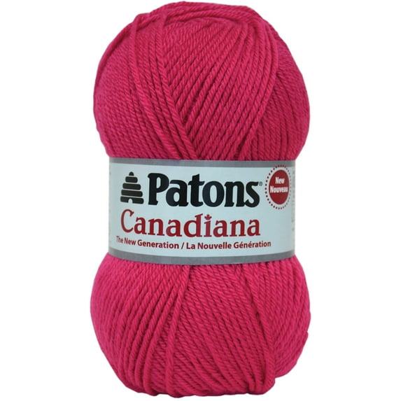 Patons Canadiana Yarn - Solids-Raspberry