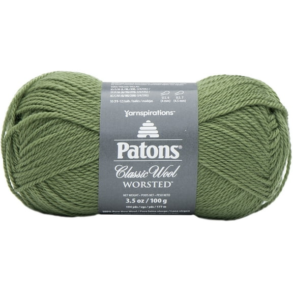 Patons Classic Wool Meadow Yarn - 5 Pack of 3.5oz/100g - Wool - 4 Medium - 194 Yards - Knitting/Crochet