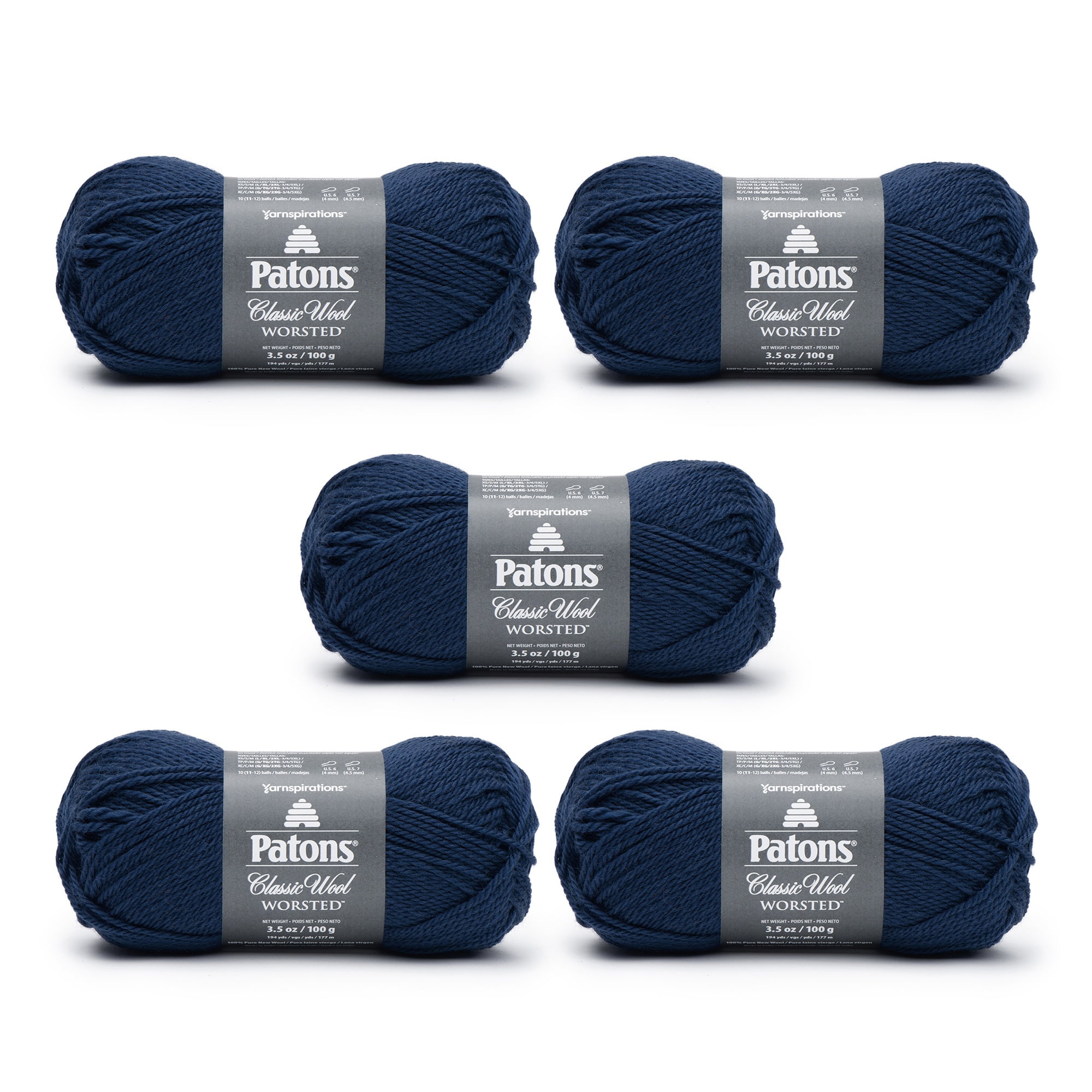 3x50g Beginners Blue Yarn, 260 Yards Blue Yarn for Crocheting Knitting,  Easy-to-See Stitches, Worsted Medium #4, Chunky Thick Cotton Nylon Blend  Yarn