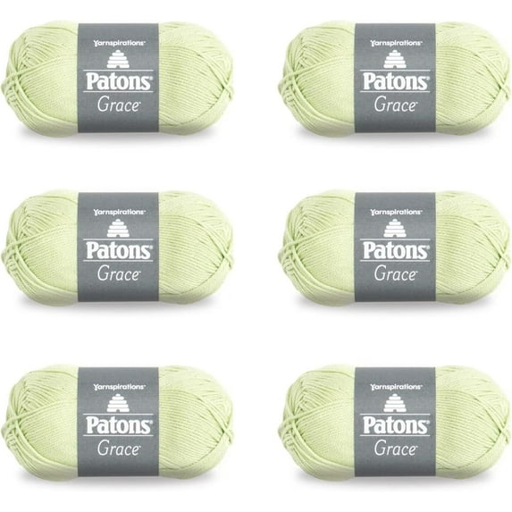Patons Grace Ginger Yarn - 6 Pack of 1.75oz/50g - Cotton - 3 DK - 136 Yards - Knitting/Crochet