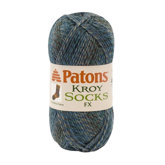 Patons Kroy Socks FX Yarn - Multicolor Yarn for Knitting, Crochet, Weaving, Arts & Crafts - Cascade Colors, Bulk 18 Pack