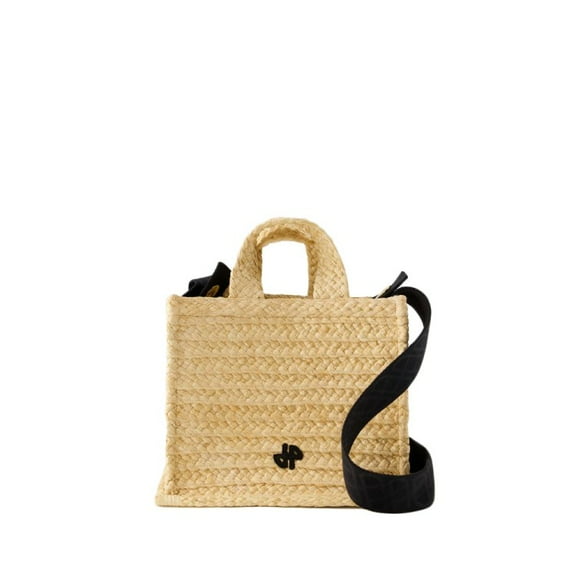 Patou Small Shopper Bag - Raffia - Beige