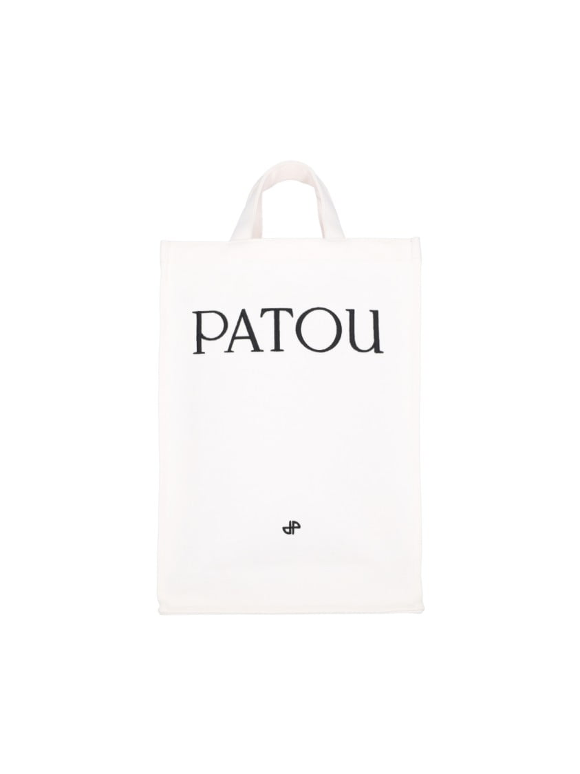 【関税込み】Vertical Shopper Bag - PATOU - Cotton - White Patou Women's Vertical Logo Tote Bag – White White - Walmart.com