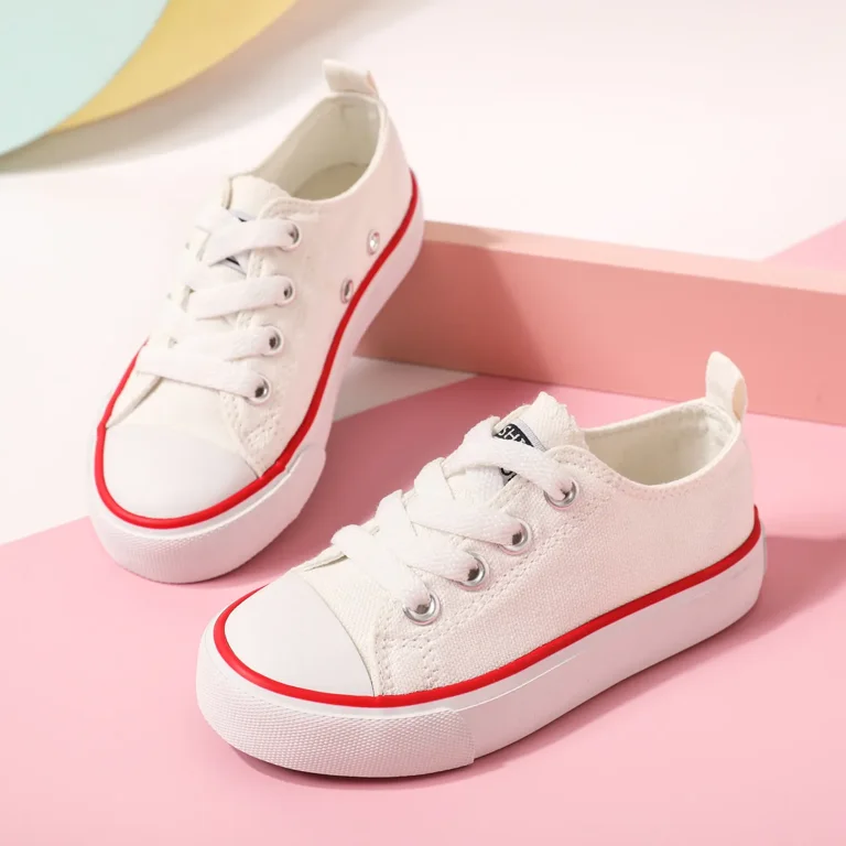 Kids canvas sneakers sales