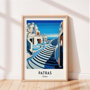 Patras Travel Roman Odeon Greece Cityscape Poster , Poster Print Only