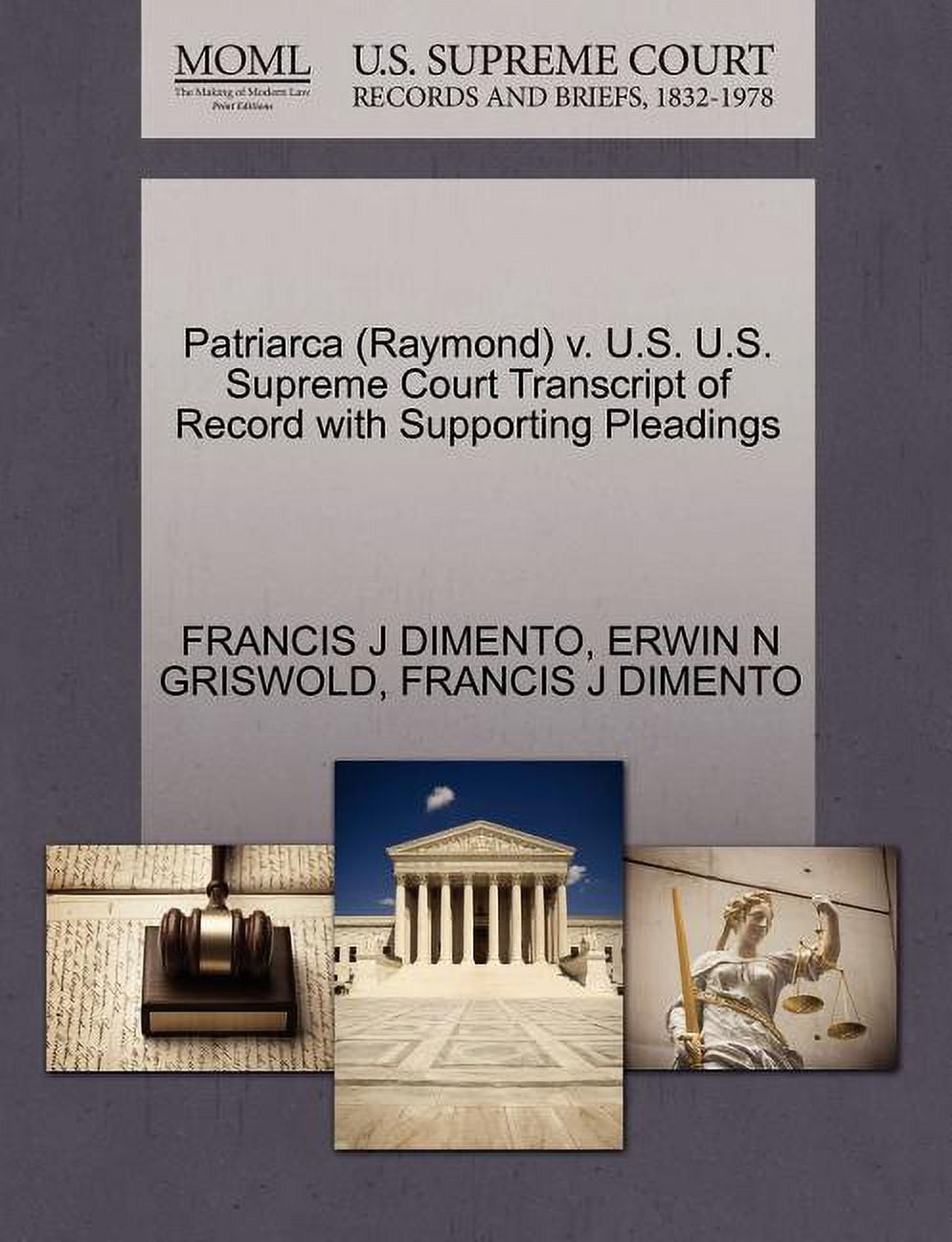 Patriarca (Raymond) V. U.S. U.S. Supreme Court Transcript of Record ...