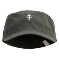 thumbnail image 1 of Patriarchal Cross Embroidered Big Size Fitted Cotton Ripstop Military Army Cap - Olive 7-1-4, 1 of 5