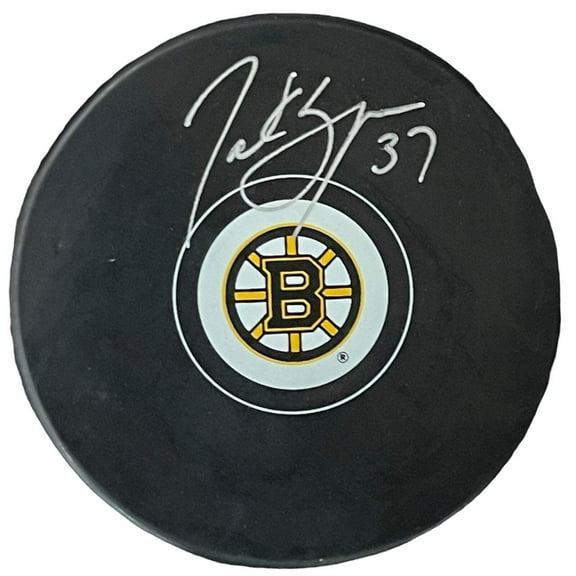 Patrice Bergeron Autographed Boston Bruins Hockey Puck - YSMS