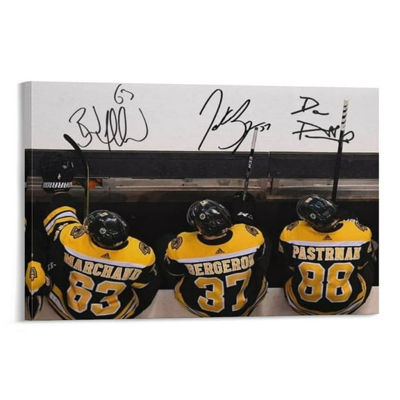 Patrice Bergeron Brad Marchand David Pastrnak Bruins Poster Canvas Wall Art Poster Decorative Bedroom Modern Home Print Picture Artworks Posters 24x36inch(60x90cm)