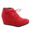 thumbnail image 1 of Patricia-1 Women's Casual Oxford Ankle Booties Lace up Low Wedge Shoes, 1 of 2