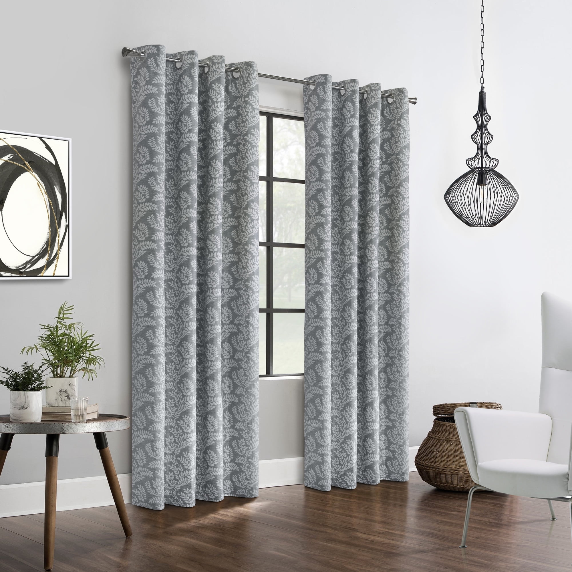 Patricia 100% Blackout Grommet Curtain Panel 52 x 95 in Silver