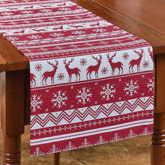 Patricia Heaton Home Holiday Fairisle Table Runner 13" X 54"