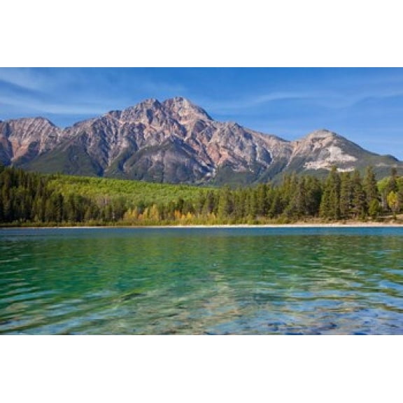 Patricia Lake and Pyramid Mountain Jasper NP Alberta Canada Canvas Art - Jaynes Gallery DanitaDelimont (29 x 19)