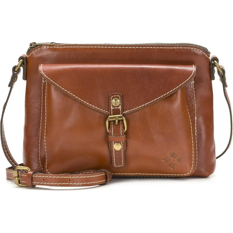 NWT Patricia Nash fashion Avellino Crossbody Purse Heritage Collection Leather Tan Brown