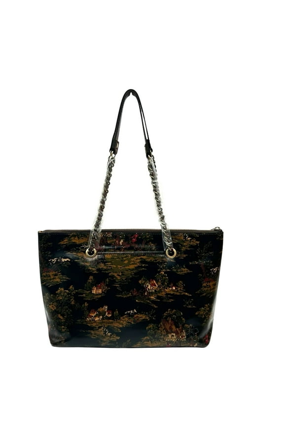 Belle Printed Tote Bag Countryside Floral Print Vintage Look