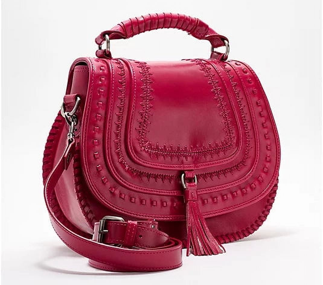Patricia Nash Discovery Abruzzo Chainstitch Saddle Bag Red Women s