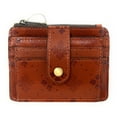 thumbnail image 1 of Patricia Nash Leather Cassis ID Card Case Wallet, Tan Signature Print, 1 of 3