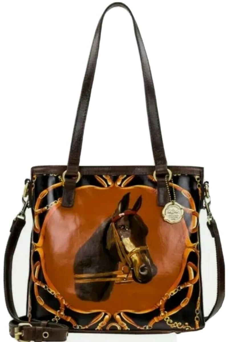 Patricia Nash Leather Lundy Horse Convertible Crossbody Bag