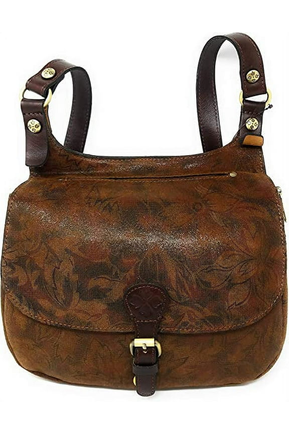 Nappa Etched Floral Leather (Brown)