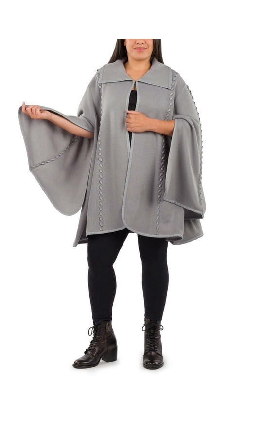 Sleeved Cape Poncho Grey One Size New with Tags