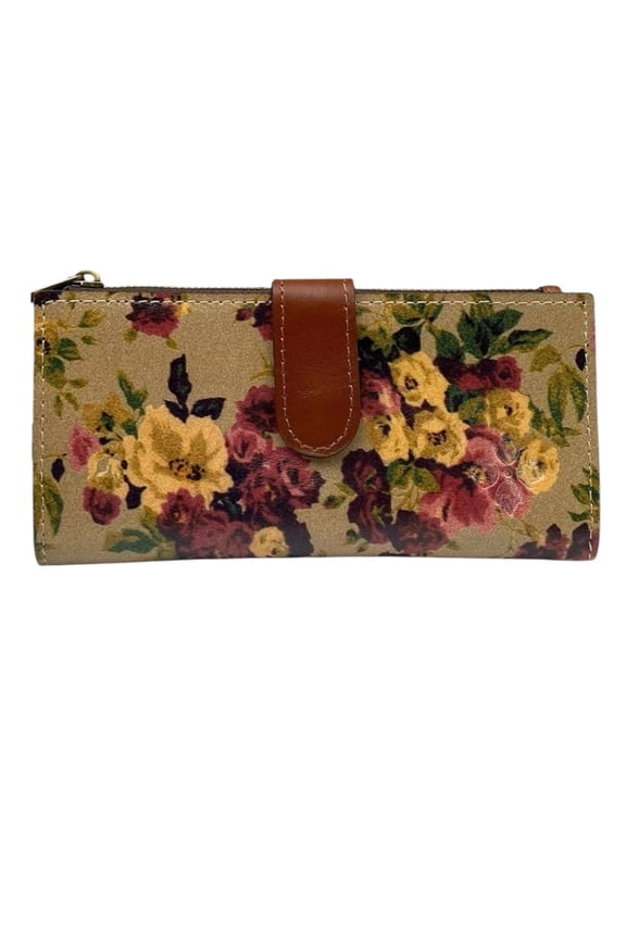 Womens Leather Nazari Wallet Antique Rose Classic Continental RFID