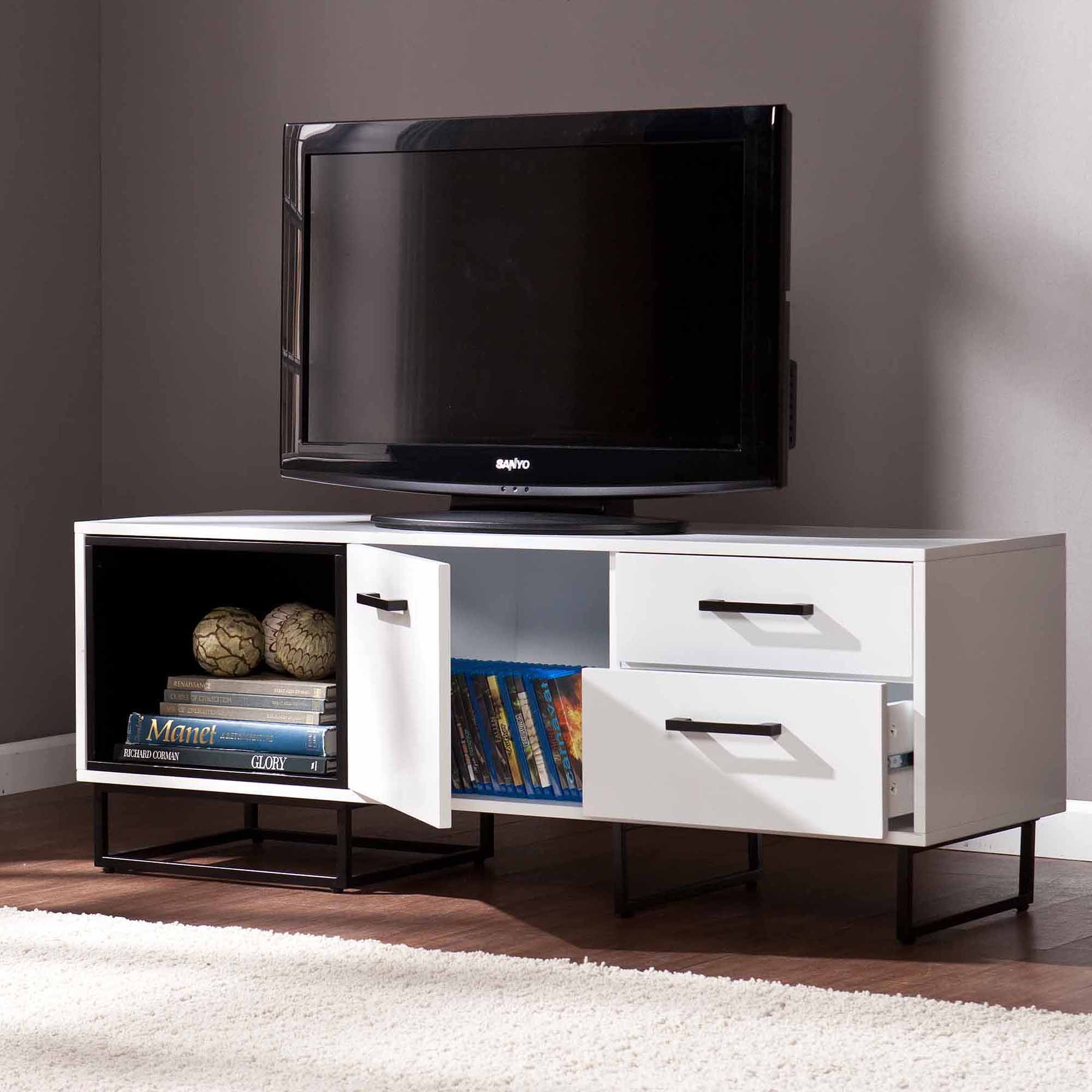 Patricia White/black Media Console For T