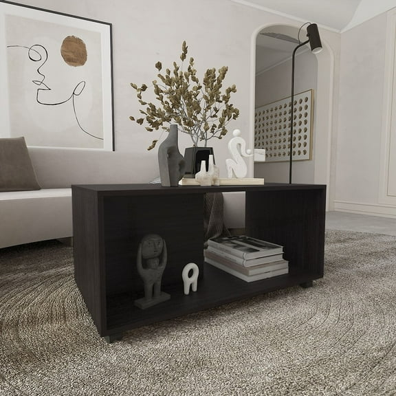 Patrick 36" Wide Coffee Table with Mobile & Spacious Design|Four Casters