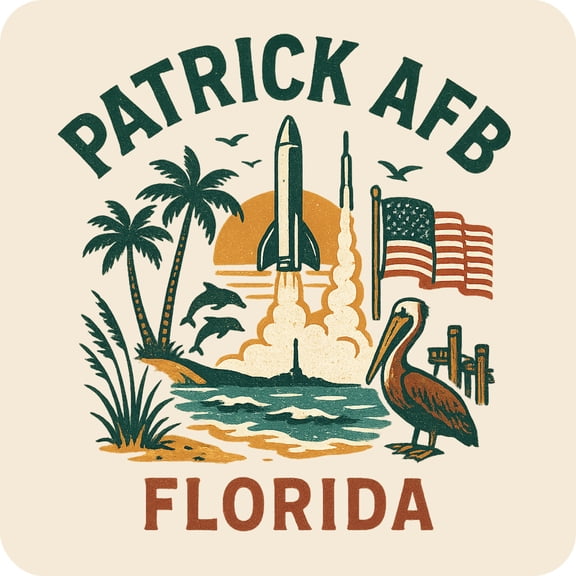 Patrick Afb Florida Keepsakes Souvenir Vinyl Sticker – Destination Travel Keepsake Collectible (3-Inches Wide)