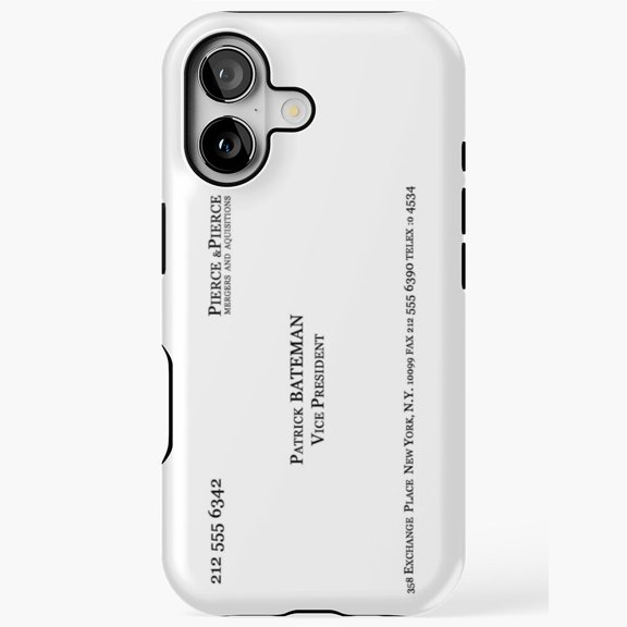 Patrick Bateman Card iPhone Case 11 through 17 Pro Max