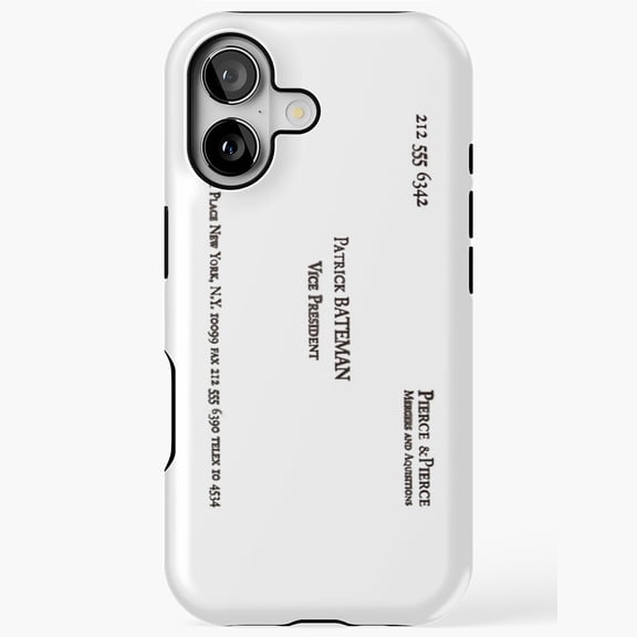 Patrick Bateman Card iPhone Case 11 through 17 Pro Max