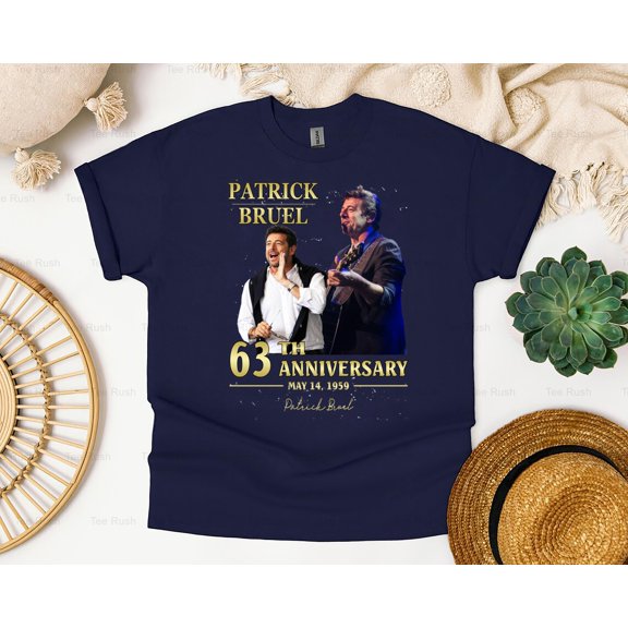 Patrick Bruel French Singer Actor 45th Anniversary Fan France,T-Shirt, SW, Hoodie Unisex, up to 5XL