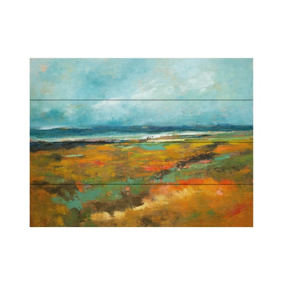 Patrick Dennis 'Benchmarks' Wood Slat Art 12x16