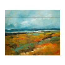 Patrick Dennis 'Benchmarks' Wood Slat Art 18x22