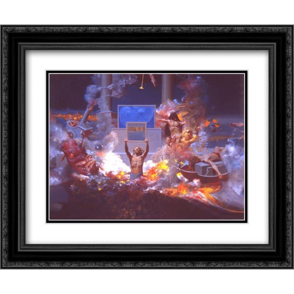 Patrick Devonas 2x Matted 24x20 Black Ornate Framed Art Print 'The Prophecy [detail]'