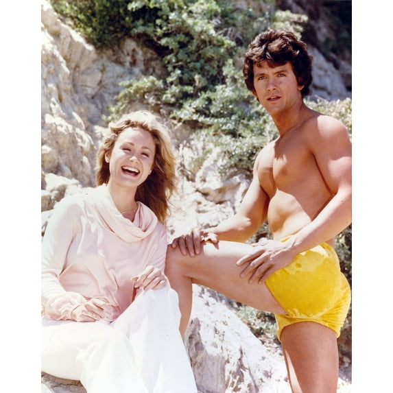 Patrick Duffy Posed in Yellow Swimming Trunks Photo Print (8 x 10)