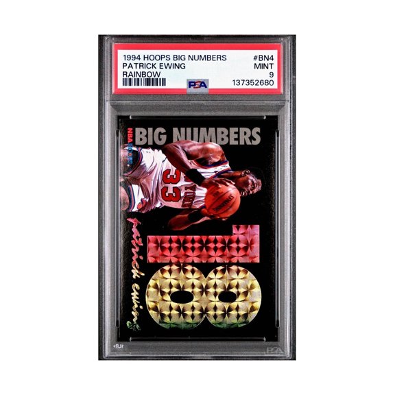 Patrick Ewing 1994 NBA Hoops Big Numbers #BN4 Rainbow PSA 9 Mint