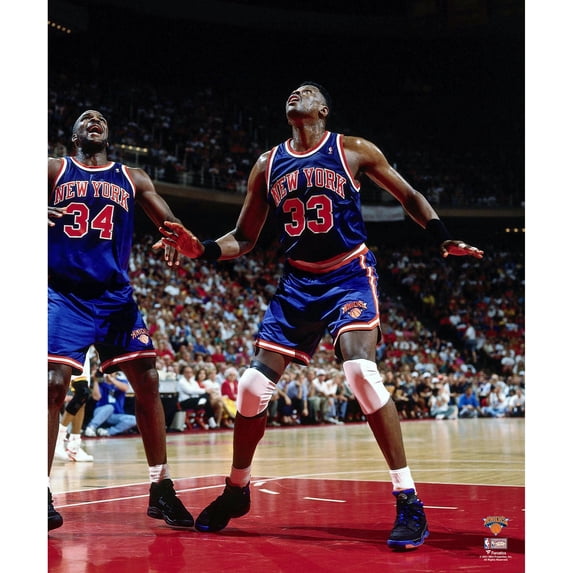 Patrick Ewing New York Knicks Unsigned Hardwood Classics Rebound Photograph