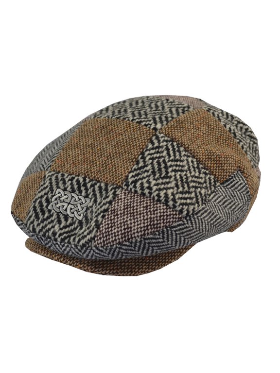Patchwork Tweed Cap Kids Irish Made Large