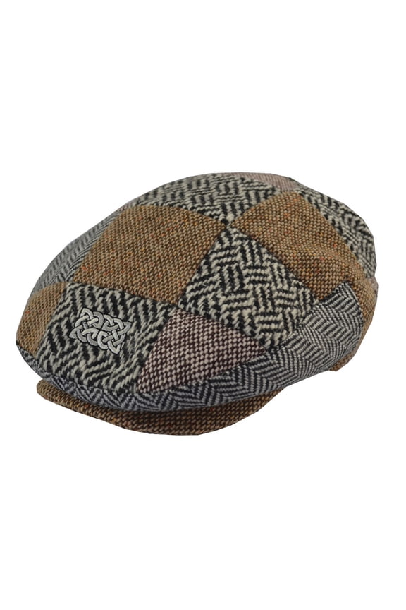 Patchwork Tweed Cap Kids Irish Made Large