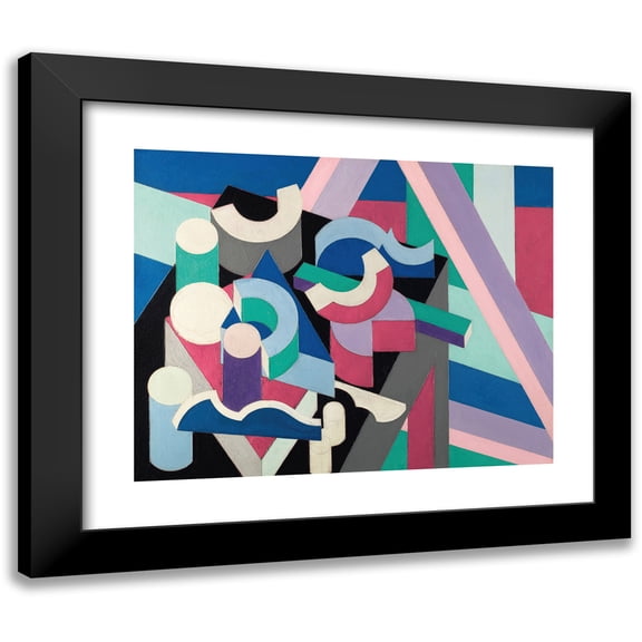 Patrick Henry Bruce 24x20 Black Modern Framed Museum Art Print Titled - Deathing (ca 1924)