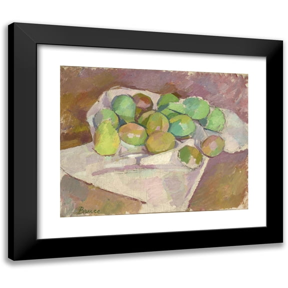 Patrick Henry Bruce 24x20 Black Modern Framed Museum Art Print Titled - Plums (1912)