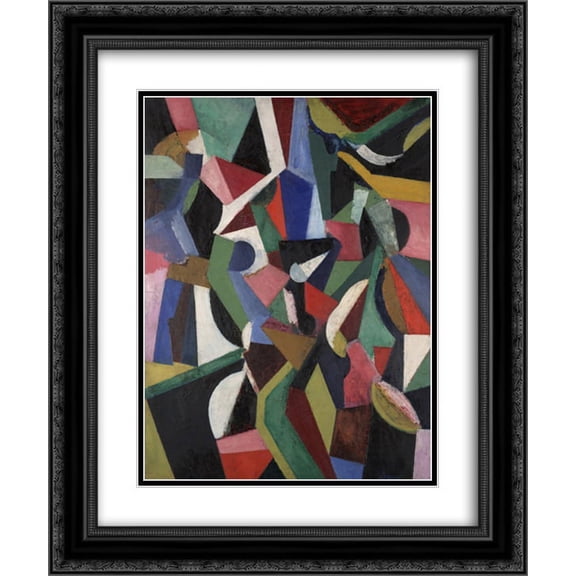 Patrick Henry Bruce 2x Matted 20x24 Black Ornate Framed Art Print 'Composition I'