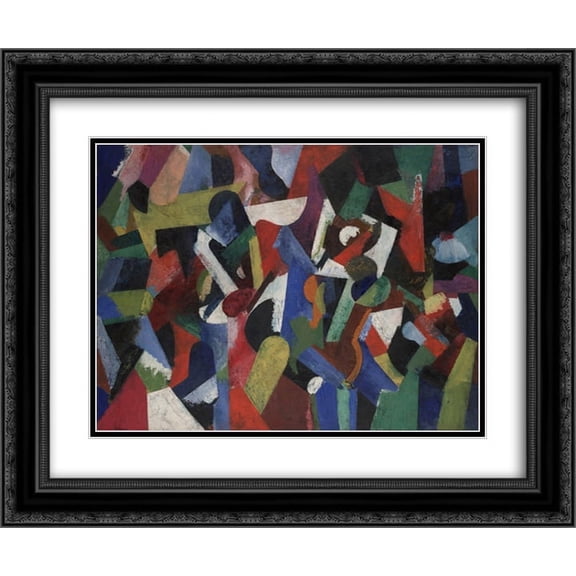 Patrick Henry Bruce 2x Matted 24x20 Black Ornate Framed Art Print 'Composition V'