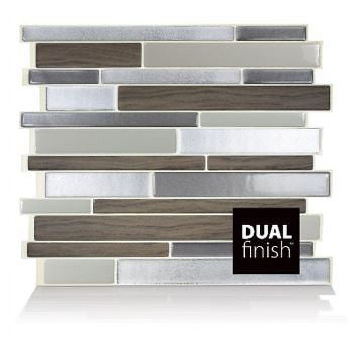 Milano Argento Peel and Stick 3D Backsplash Tiles