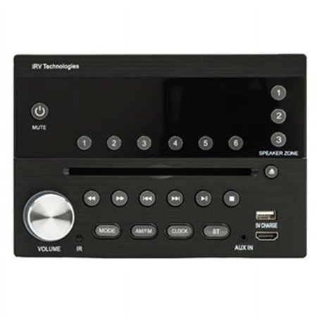 Patrick Industries  iRV Technologies AM & FM Radio with Bluetooth Functionality, CD & DVD Player - Black