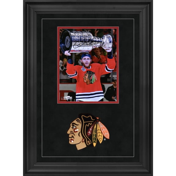Patrick Kane Chicago Blackhawks Deluxe Framed Autographed 8" x 10" Raising Cup Photograph - Fanatics Authentic Certified