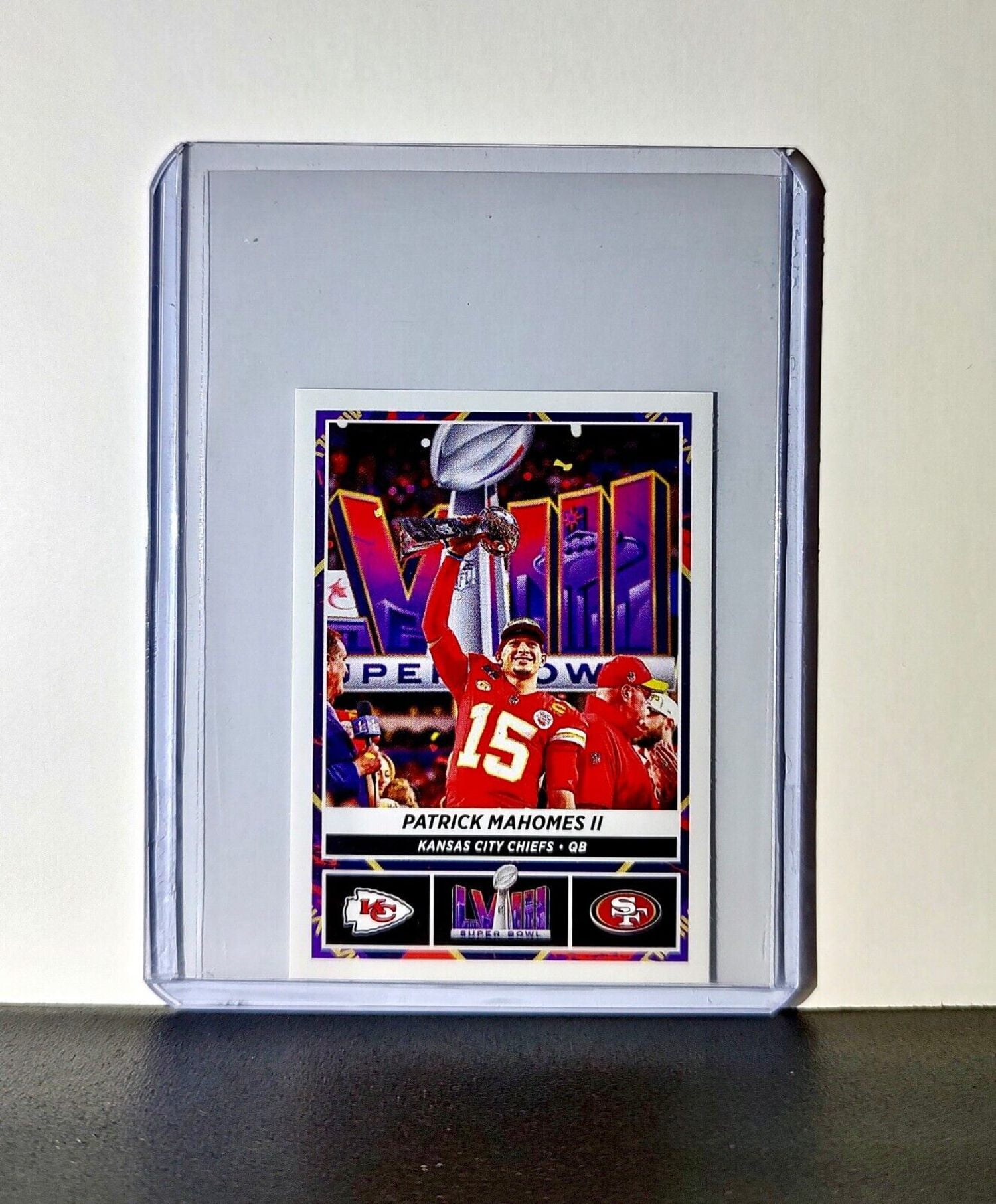 Patrick Mahomes 2025 Panini NFL Sticker 36 Super Bowl Kansas City