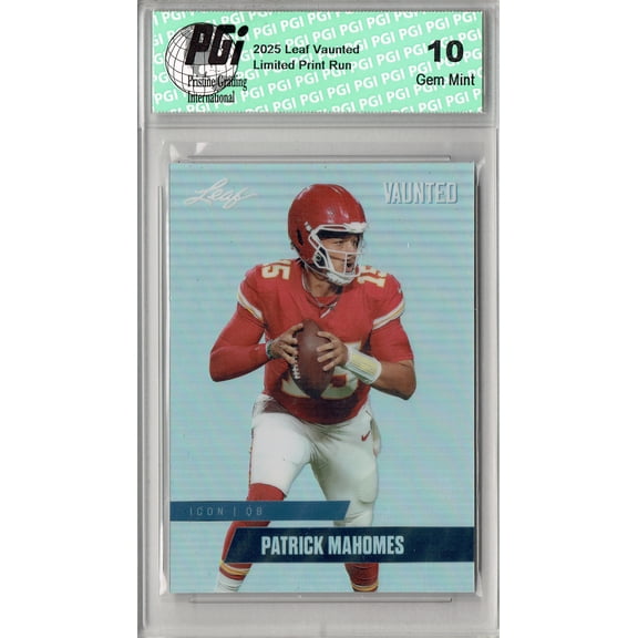 Patrick Mahomes 2025 Leaf Vaunted Metal #VM-05 Silver 10 Made Rare Card PGI 10